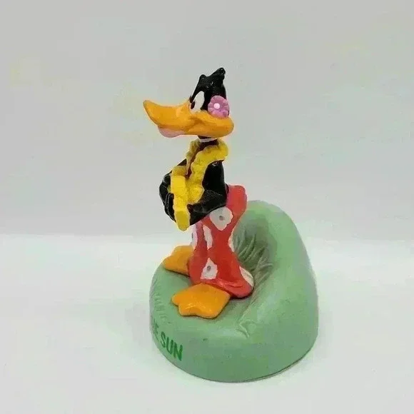 VTG Looney Tunes, Daffy Duck, Fun In The Sun, Applause, PVC Figure, 3", Hawaii - Picture 3 of 10
